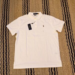 Ralph Lauren Pima Cotton polo shirt. White, size XL. New with tags.